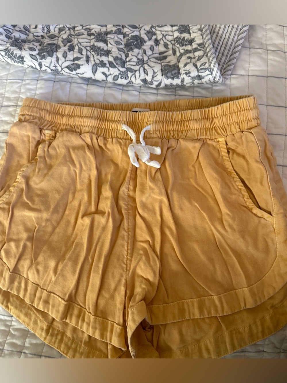 Women’s Billabong Mustard Drawstring Casual Shorts